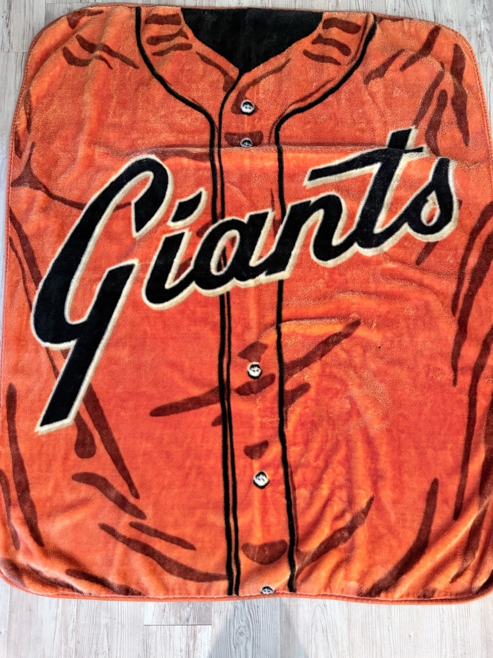 Northwest Orange and Black "Giants" Plush Throw Blanket